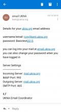 email from coordinator