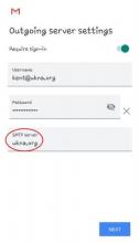 gmail outgoing server settings