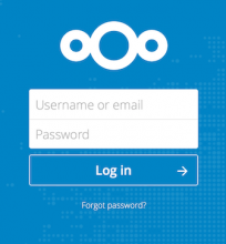 nextcloud login page